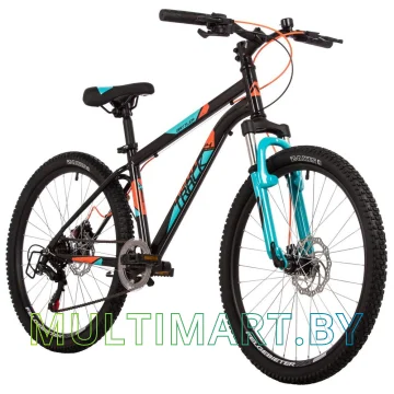 Горный велосипед Novatrack Battler D 24SHD.BATTLER.14BK23 (черный, 2023)